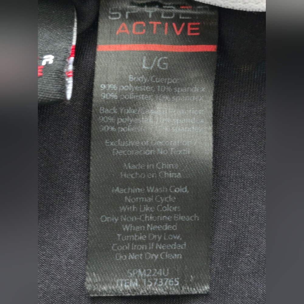 Spider Active Men's Blue‎ Athletic Shirt size LG - Picture 3 of 4